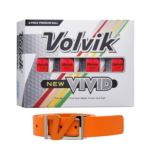 Balles de golf Volvik mate avec ceinture en cuir italien pour optimiser votre swing et style