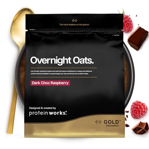Protein Works | Overnight Oats - Gold Dark Choc Raspberry 1kg