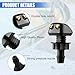 ZIMISI Car Front Windshield Washer Nozzles, Double-Hole Auto Wiper Water Sprayers, Adjustable Nozzle Washer Kit for Most Vehicles (2PCS)