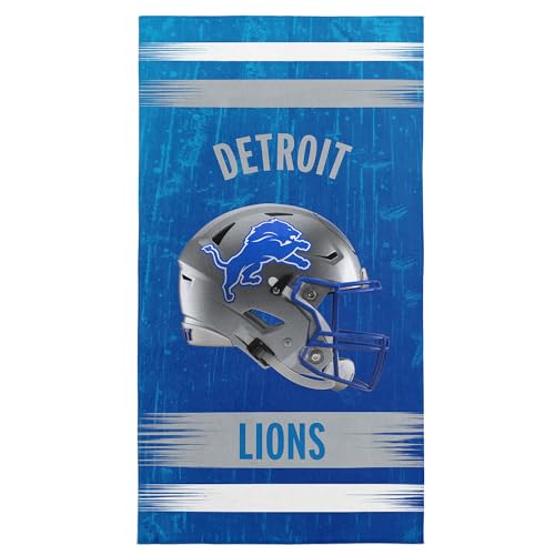 Image of Northwest NFL Detroit Lions Microfiber Beach Towel, 30 x 60 Inches - Quick Dry, Sand Resistant, Lightweight, Highly Absorbent, Blitz Design