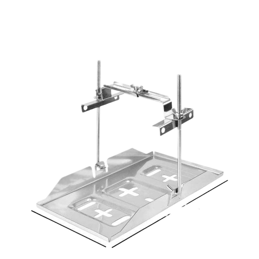 Adjustable Car Fixing Holder Kit Auto Tray Storage Clamp Bracket Compatible with Automotive RV(White)
