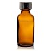 Premium Vials 1OBRADP0012-12-ZT 1 Oz (30 Ml) Amber Boston Round Glass Bottle with Cap (Pack of 12)