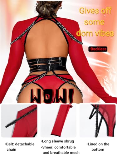 Image of Kaei&Shi Rave Outfit, Adjustable Strappy, Contrast Color, Choker, Chain Belt