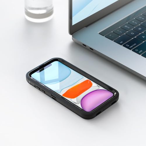 Image of Case for iPhone 11, Heavy-Duty Tough Rugged Shockproof Drop Protective Cover Phone Cases, Black