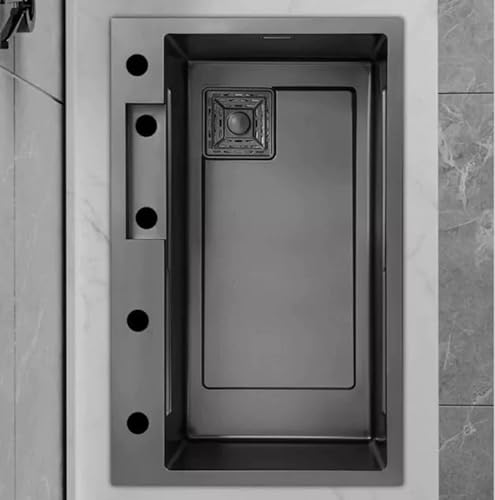 Image of COOTER 30'' x 18'' x 9 inch 304 Grade Kitchen Sink with ANTI SCRATCH HONEYCOMB DESIGN Integrated Waterfall and Pull-down Faucet Set Stainless Steel Sink with Cup washer and Drain Baskets