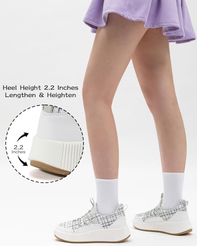 Kyedoo Women's Platform Chunky Sneakers Comfortable Casual Fashion Lace-up City Travel Walking Shoes3