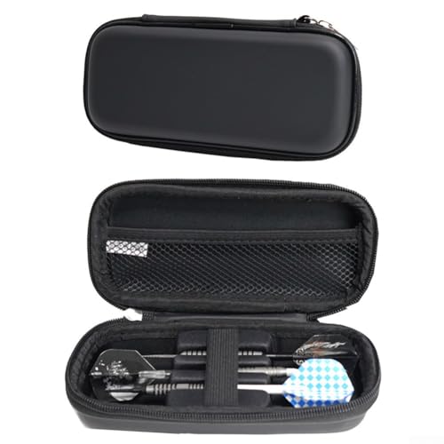 HpLive EVA-Darttaschen-Organizer, Spitzen-Halter, Schäfte, Tragetaschen mit speziellen Fächern für 3 Stück, schwarze Dart-Tragetasche, Wie abgebildet