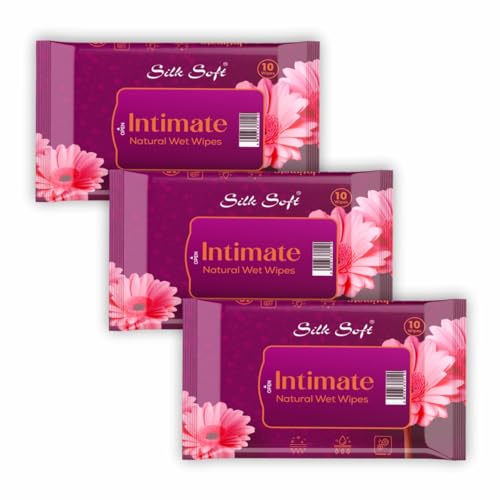 Image of Intimate Wipes Women - 30 Wipes (Pack of 3 x 10) | Menthol & Fragrance Extract | pH Balanced, Alcohol & Paraben Free | Skin-Friendly Daily Hygiene