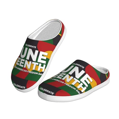 Juneteenth Is My Independence Day Adult Cotton Slippers Home House Indoor Shoes2