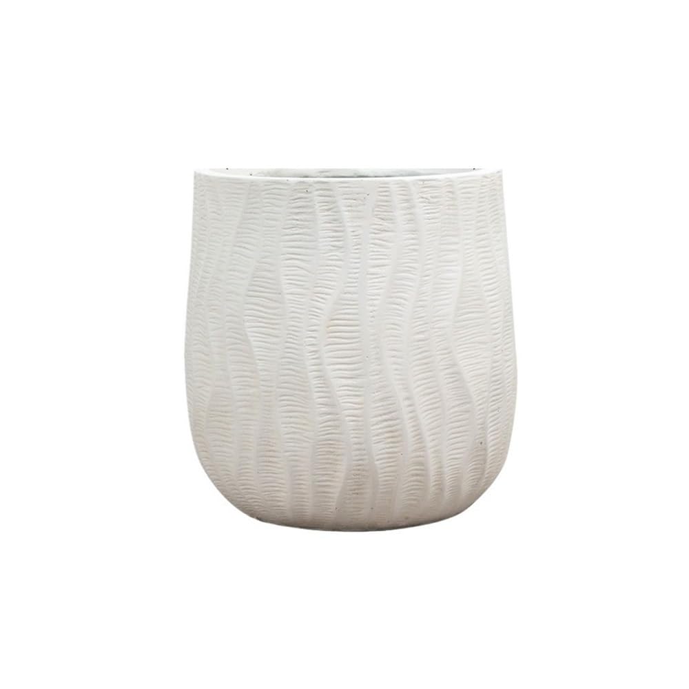 Bx9rE7tK3g Plant Pots 11.8 inch Flower Pots for Indoor Plants，Large Planter Pot with Drainage Holes for Outdoor Garden Plants（Brown/White） Outdoor Flower Pots(White)