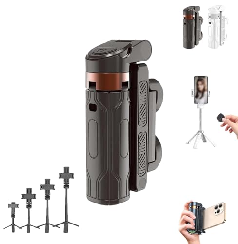 Pocketflex Mini Tripod Mini con Fill Light and Remote Bluetooth 5.2 Chip Selfie Stick360° Rotation Stick Tripods per Selfies Vlogs Landscape Photography Black