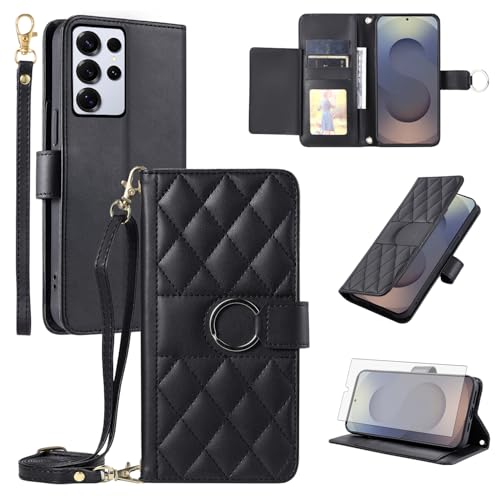 Housse Samsung Galaxy S25 Ultra 5G pliable antichoc avec film écran et fentes cartes