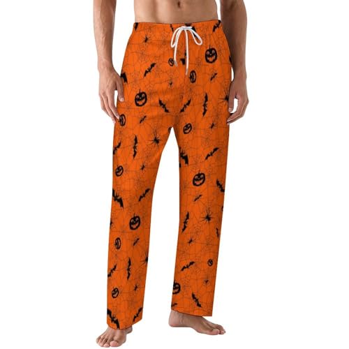 Pajama Pants for Men Printed Pajama Bottoms Drawstring Lounge Pants Sleepwear with Pockets