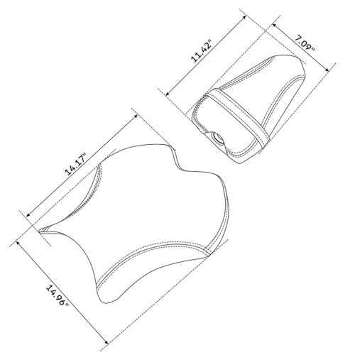 Sillín del conductor y trasero para YZFR6 con acolchado firme 7