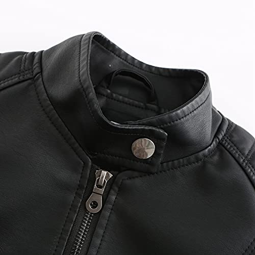 DEAR MODEL Faux Leather Belted Motorcycle Jacket