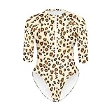 biyejit costume da bagno intero da donna, con scollo a v, con cerniera, costume da bagno sexy per spiaggia, feste, piscina, xs-2xl, leopard, xxl