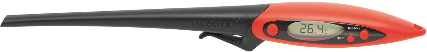 mastrad - M°Pen Thermomètre de Cuisson - 40°C/+250°C - Précision au 1/10 de degré - Noir/Rouge