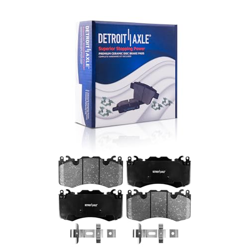 Image of Detroit Axle - Front Brake Pads for 2010-2021 Land Rover Range Rover Sport, Ceramic Brake Pads w /Hardware 2011 2012 2013 2014 2015 2016 2017 2018 2019 2020 Replacement