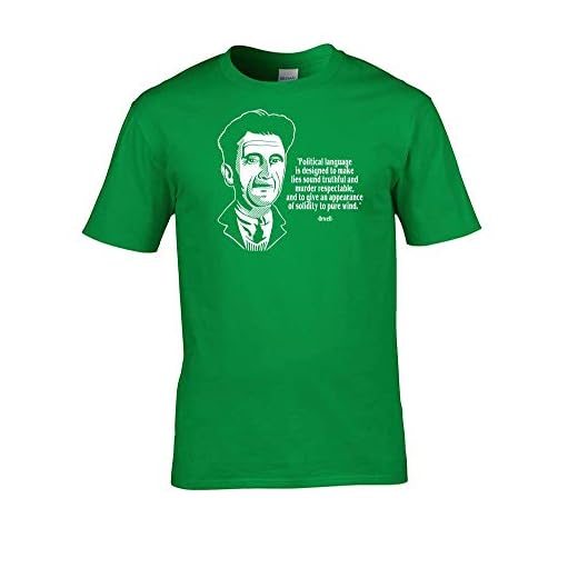 FatCuckoo - George Orwell, Politiskt språk är designat för att göra att lögner låter sanningsfullt.- Orwalliskt citat herr t-shirt