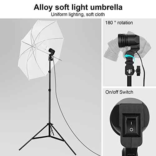 Image of Photography Lighting kit with Backdrops, 8.5x10ft Backdrop Stands, UL Certified 5500K 800W Equivalent 25W LED Umbrella Softbox Continuous Lighting, Photo Studio Equipment for Photo Video Shoot