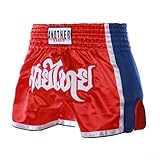 Besshepplo Pantalones cortos de boxeo, Muay Thai para hombres y mujeres, corte delgado, MMA, boxeo, entrenamiento, kickboxing, ropa de artes marciales, de M a XXL (M rojo)