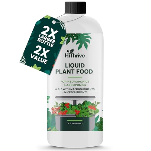 16oz Aeroponics & Hydroponics Liquid Plant Food - Up to 48 Feedings - Rich in Hydroponic Nutrients Ideal Hydroponic Plant Food & Liquid Fertilizer for Indoor and Outdoor Hydroponics Growing Systems