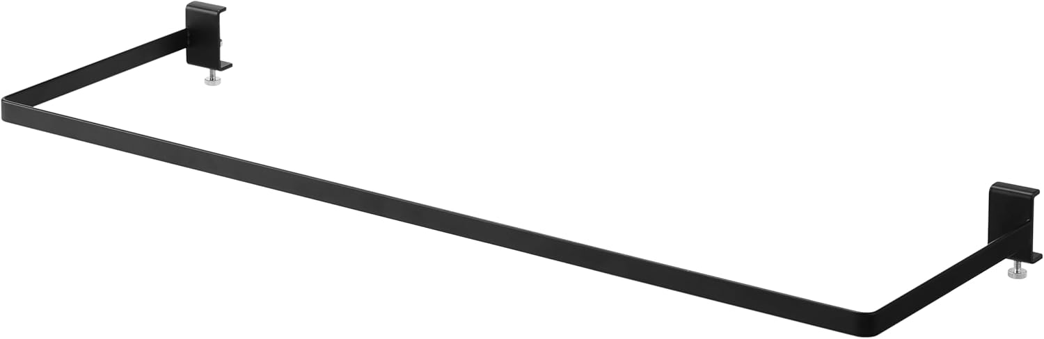 山崎実業(Yamazaki) 室内物干し ハンガー 奥行ワイド ブラック W67.5×D22×H5～7cm タワー tower 部屋干し 洗濯物干し ハンガーバー 1742