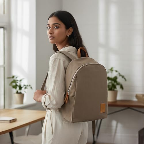 Image of DailyObjects Pedal Everyday Casual Laptop Backpack Compatible with upto 14 inch Laptop | Unisex Travel Backpack | Made of Durable Canvas Material | Zippered Compartments with Pockets