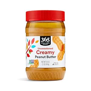 365 by Whole Foods Market, Unsweetened Creamy Peanut Butter, 16 oz