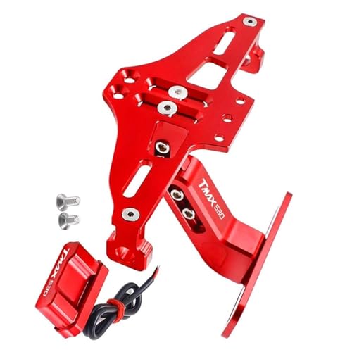 �o�C�N���i �ɓK�����郄�}�n TMAX530 2001-2023 2022 2021 2020 2019 2018 2017 2016 2015 2014 �p �I�[�g�o�C �i���o�[�v���[�g �z���_�[ �t���[�� ���C�g �u���P�b�g(Red)