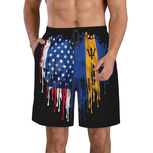 Men's Swim Trunks Beach Short with Mesh Lining and Pockets Breathable Classic Athletic Cargo Shorts Gift