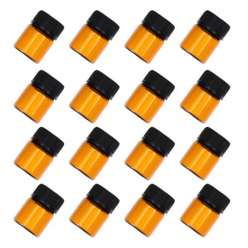 Botellas de aceite esencial rellenables de vidrio marrón de 1ml pack de 100