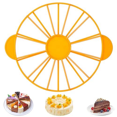 UQMIQURA Tortenteiler 10/12 Stücke, Kuchenteiler Tortenschneider, Verstellbar Kunststoff Tortenteiler Zum Schneiden von 10/12 Gleichen Tortenstücken Küche Kuchen Gadget