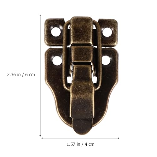 HAPINARY 6個 アンティーク風鉄製ジュエリーボックスラッチ 耐久性木箱用バックルロック 留め具交換用 レトロデザインでキャビネットや工具