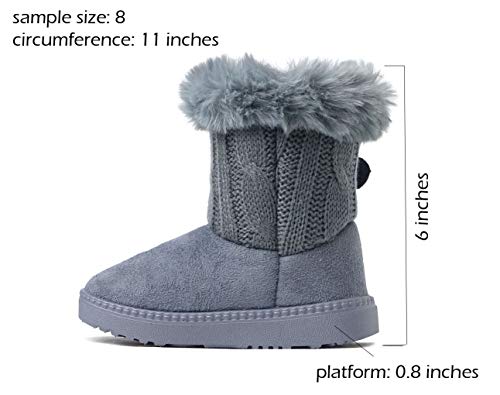 Image of REDVOLUTION SnowStar Snow Boots for Kids - Warm Winter Boots with Snowflake Print for Toddlers & Little Kids