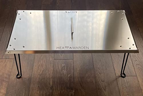 Heat Warden Rectangle Fire Pit Heat Deflector (Made in America) to Push Heat Down and Out to Warm Friends and Family. Plus Deflects Heat from Your Patio Roof.
