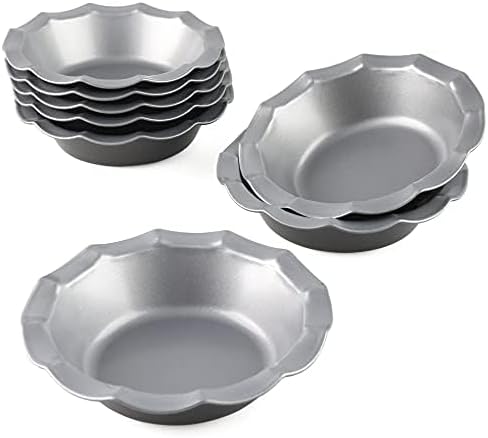 Mini Pie Pans Set of 8 Small Pie Tins Nonstick Round Pie Plate for Baking