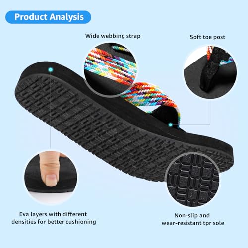Image of STQ Women Quick Dry Flip Flops with Yoga Mat Sole Arch Support Thong Sandal | Instant Comfort Flip Flops With Padded Straps, Yoga Mat Cushioning, Non Slip Tpr Sole, Durable Design For Everyday Wear