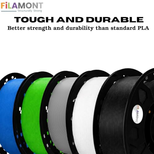 Image of FiLAMONT PETG Premium Plus 3D Printer Filament 1.75mm, 1KG Spool (Black)