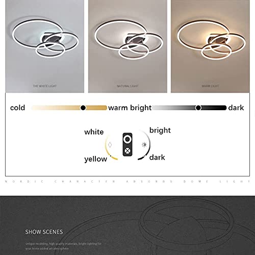 Plafonnier LED à intensité variable HJLJKG chic marron - 2