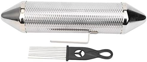 Stainless Steel Guiro Shaker with Scraper, Metal Guiro Shaker, Orff Percussion Instrument for Music Teaching, Rustling Sound Effect, Lightweight and Durable Design with 8 - Tooth