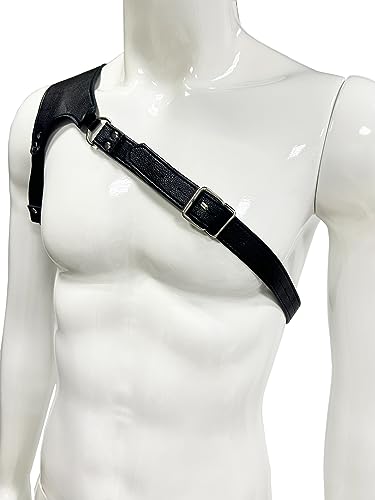 ZUYPSK Men's One-shoulder Leather Body Chest Belt Adjustable Strap Shoulder Cover Cape Belt Cosplay Party Costume Accessory2