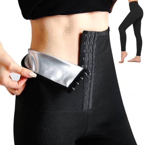 Giutsaull Pantalones de Sauna Adelgazantes, Leggins Anticelulíticos, Pantalones de Neopreno, Leggins Deportivos, para Sudar, Adelgazar, Sauna, para Gimnasio, Fitness, Correr, Yoga, Mujer