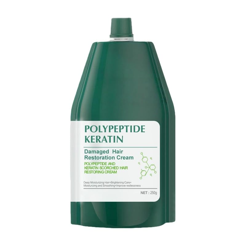Aocesk Polypeptide Keratin Hydrating Smoothing Hair Damage Repair Cream, Deep Conditioning Hair Mask, Hair Treatment for Lasting Shine and Smoothness