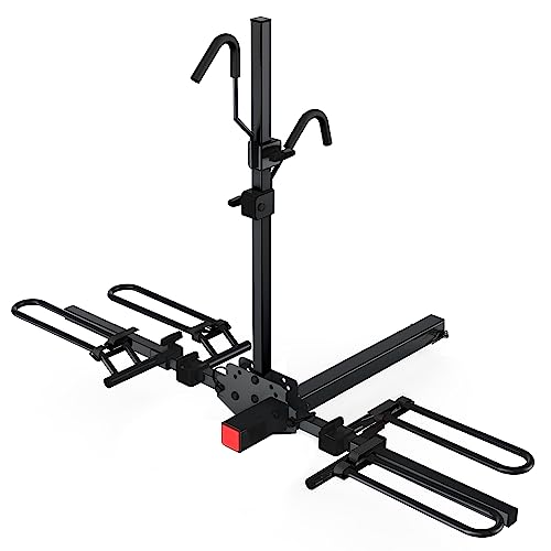 MARVOWARE Hitch Mounted Foldable 2-Bike Rack Platform Style Bicycles Carrier for Cars, Trucks, SUV with 2" Hitch (style1)