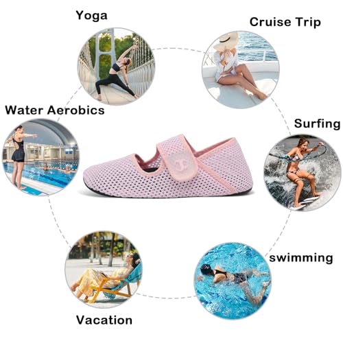 Image of Water Shoes for Women Men Barefoot Beach Swim Aqua Socks Summer Wide Slides Sandals Quick Dry Pool River Sea Sock Shoes