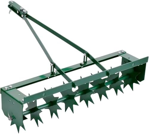 aerator attachment for stand on mower – 5 Surprising Options You Didn't Know About 4 HUAGHEE Tow Behind Aerator for Lawn Tractor, 32-Inch Spike Aerator Tow Behind, Pull Behind Aerator for Riding Mower with Steel Tines, Tractor Aerator for Farm