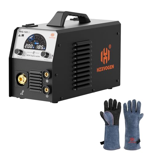 Image of mig welder and welding gloves