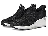 Skechers Women's The Triple Wedge-Aeren Hands Free Slip-ins Sneaker, True Black, 8.5