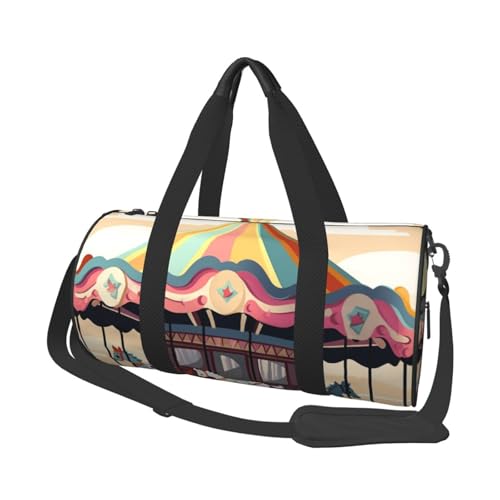 Travel Duffle Bag Weekender Bags for Men Women with Shoe Compartment Large Capacity Weekender Overnight Bag Carousel Carry On Tote Bags Sport Gym Bag for Travel Yoga
